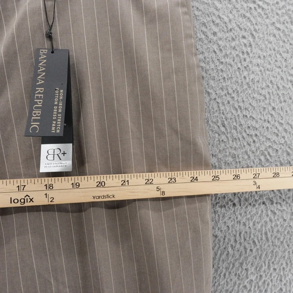 Banana Republic Dress Pants 42x30‎ Brown Mens Pinstripe Business Casual Career